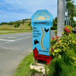 Keep Left directional sign at The Buccaneer