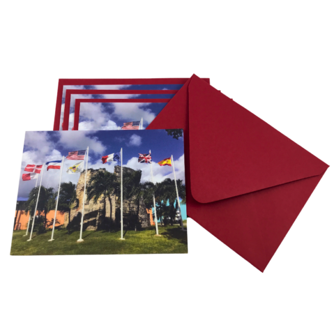 seven flags note card