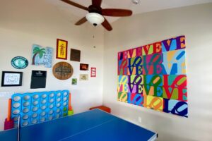 Love Art on the Game Room Wall