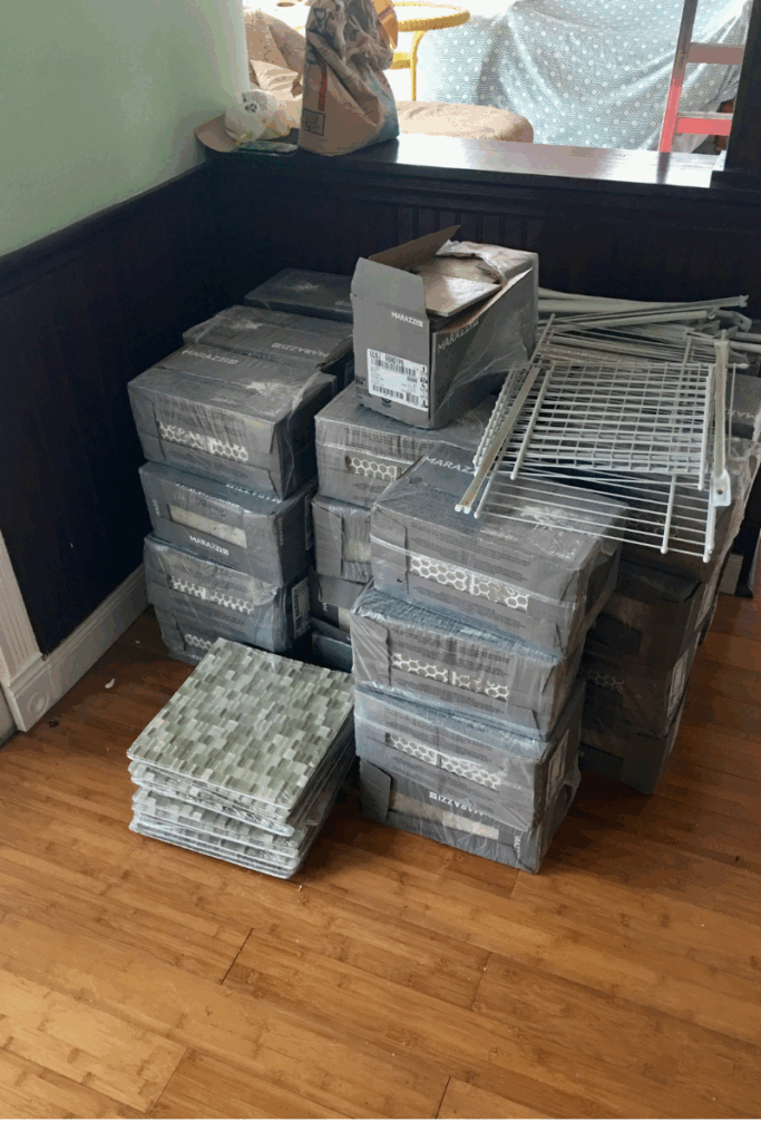 Storage Area for bathroom tile