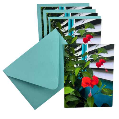 Hibiscus Twins Notecards-Set of 4