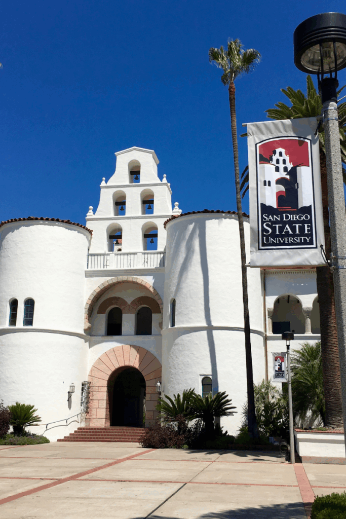 SDSU Campus Shot with Palm Trees