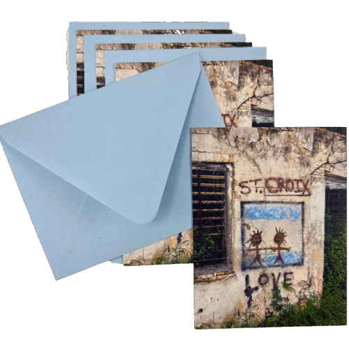 St Croix Love Graffiti Notecards-Set of 4