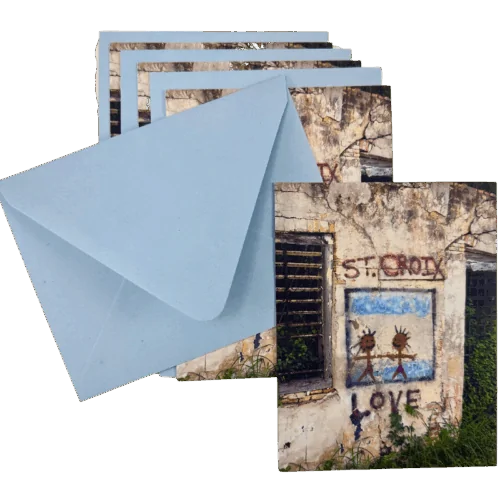 St Croix Love Graffiti Notecards-Set of 4